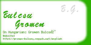 bulcsu gromen business card